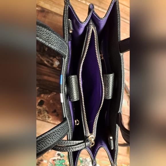 Ela Mini Tote Striped Black bag - Picture 3 of 5